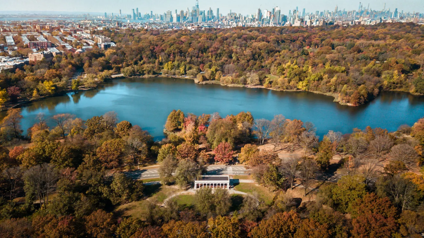 Aerial view of Prospect Park